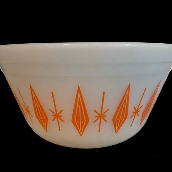 Federal Glass Other - Vintage HTF Federal Glass Orange King Diamond Bowl 6”
